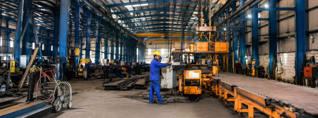 Quality inspection and industrial manufacturing operations inside Neotech steel plant